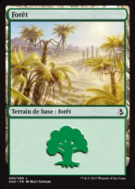 Forêt, carte Magic AKH 269 — extension Amonkhet