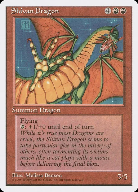 Shivan Dragon, Magic card 4ED 220 — Fourth Edition set