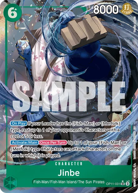 Jinbe, One Piece card OP11-031 — A FIST OF DIVINE SPEED set