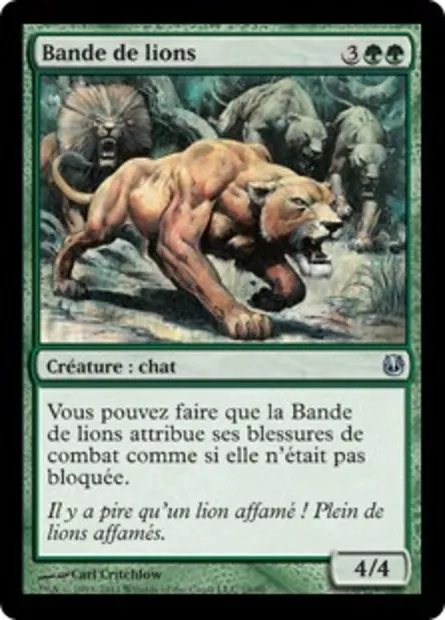Bande de lions, carte Magic DDH 19 — extension Duel Decks: Ajani vs. Nicol Bolas