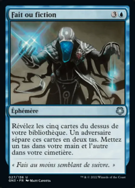 Fait ou fiction, carte Magic GN3 27 — extension Game Night: Free-for-All