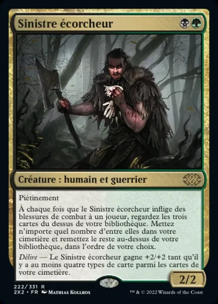Sinistre écorcheur, carte Magic 2X2 222 — extension Double Masters 2022