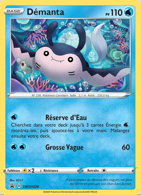 Démanta, carte Pokémon SWSH 026 — extension Promo SWSH