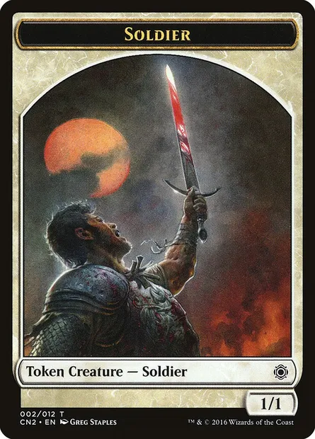 Soldier, carte Magic TCN2 2 — extension Conspiracy: Take the Crown Tokens