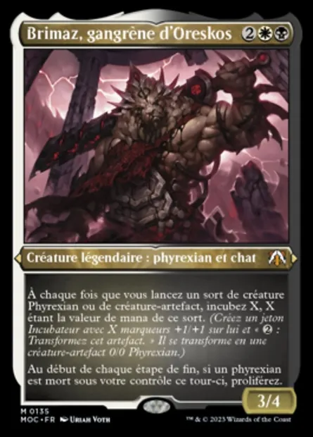 Brimaz, gangrène d'Oreskos, carte Magic MOC 135 — extension March of the Machine Commander