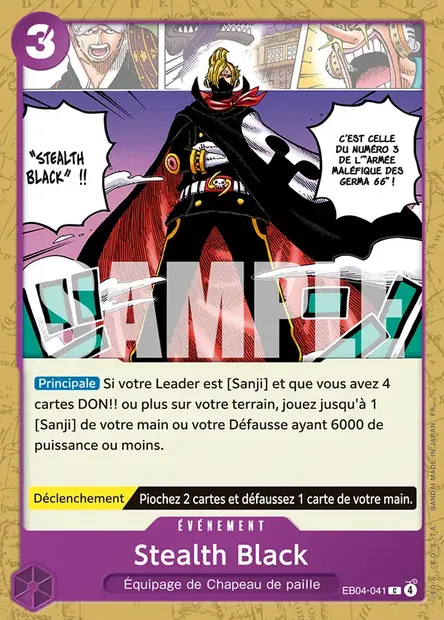 Stealth Black, carte One Piece EB04-041 — extension EGGHEAD CRISIS