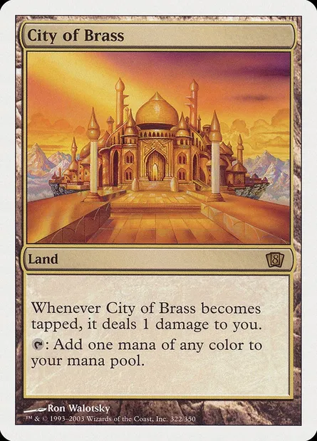 Cité d'airain, carte Magic 8ED 322 — extension Huitième Edition