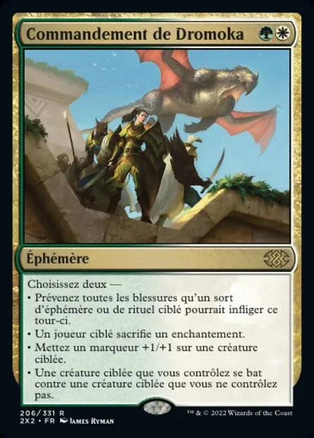Commandement de Dromoka, carte Magic 2X2 206 — extension Double Masters 2022