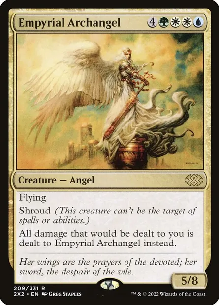 Empyrial Archangel, Magic card 2X2 209 — Double Masters 2022 set