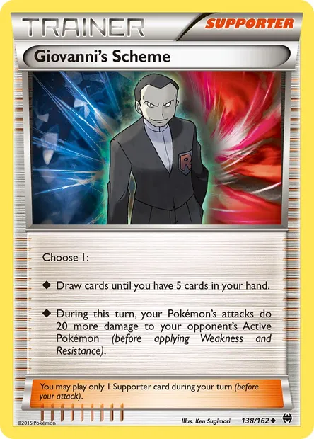 Giovanni's Scheme, Pokémon card BKT 138 — BREAKthrough set