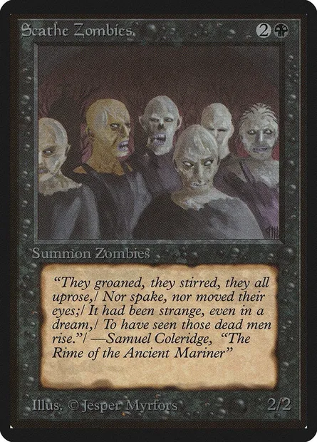 Scathe Zombies, Magic card LEB 126 — Limited Edition Beta set