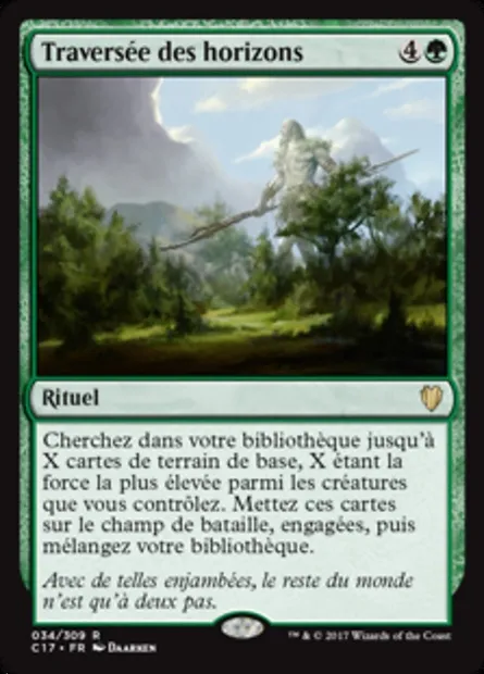 Traversée des horizons, carte Magic C17 34 — extension Commander 2017