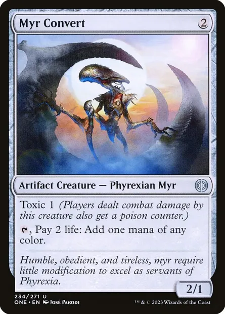 Myr Convert, Magic card ONE 234 — Phyrexia: All Will Be One set