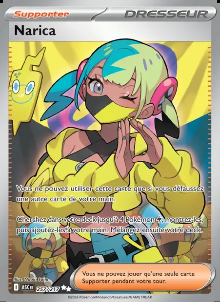 Narica, carte Pokémon ASC 257 — extension Héros Transcendants