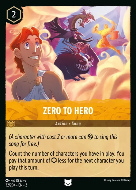 Zero to Hero, Disney Lorcana card CH2-032 — Rise of the Floodborn set