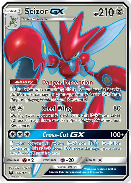 Scizor GX, Pokémon card CES 158 — Celestial Storm set
