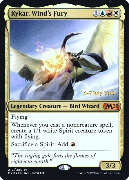 Kykar, furie du vent, carte Magic PM20 212s — extension Core Set 2020 Promos