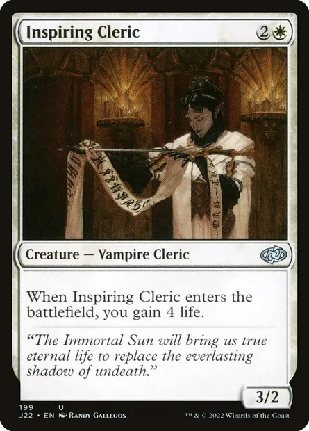 Inspiring Cleric, Magic card J22 199 — Jumpstart 2022 set
