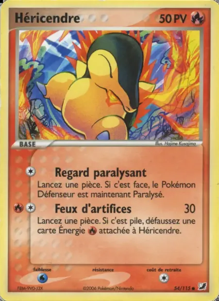 Héricendre, carte Pokémon UF 54 — extension EX Forces Cachées
