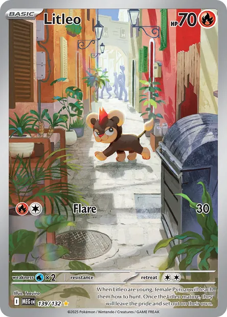 Litleo, Pokémon card MEG 139 — Mega Evolution set