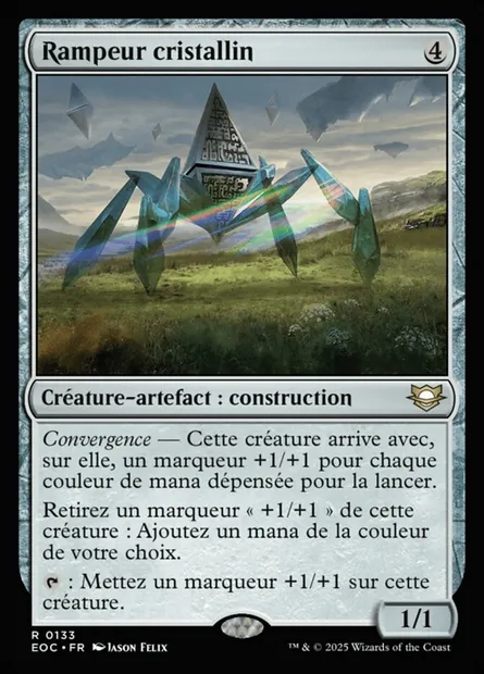 Rampeur cristallin, carte Magic EOC 133 — extension Edge of Eternities Commander