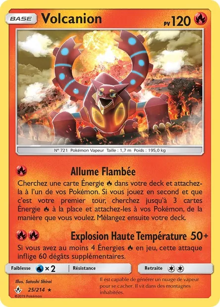 Volcanion, carte Pokémon UNB 25 — extension Alliance Infaillible