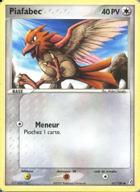 Piafabec, carte Pokémon CG 61 — extension EX Gardiens de Cristal