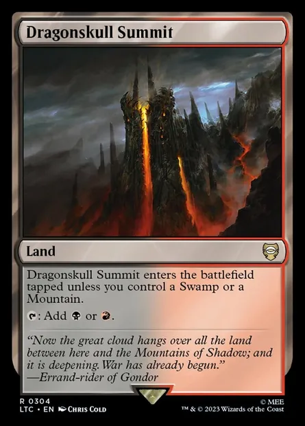 Dragonskull Summit, Magic card LTC 304 — Tales of Middle-earth Commander set