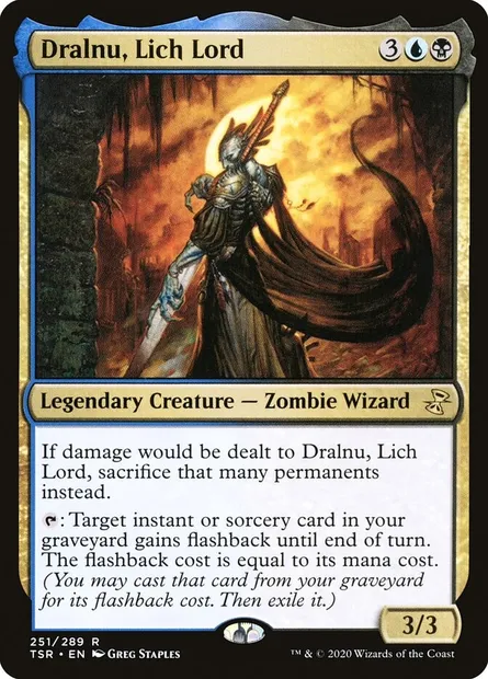 Dralnu, Lich Lord, Magic card TSR 251 — Time Spiral Remastered set