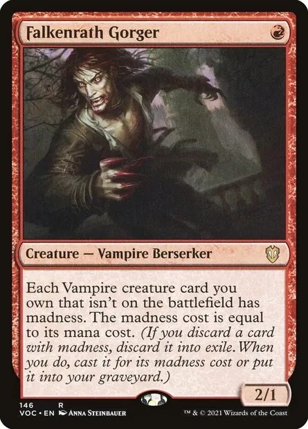 Falkenrath Gorger, Magic card VOC 146 — Crimson Vow Commander set