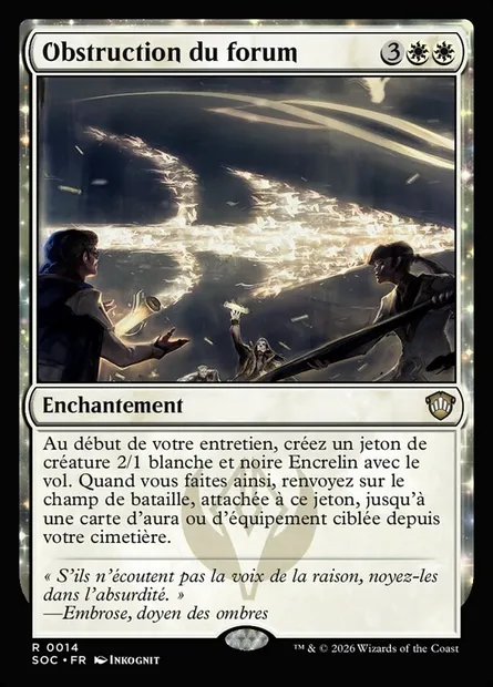 Obstruction du forum, carte Magic SOC 14 — extension Secrets of Strixhaven Commander