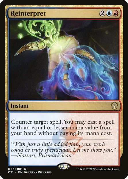 Reinterpret, Magic card C21 73 — Commander 2021 set