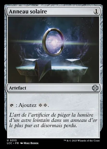 Anneau solaire, carte Magic LCC 313 — extension The Lost Caverns of Ixalan Commander