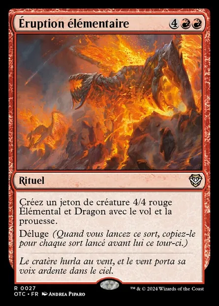 Éruption élémentaire, carte Magic OTC 27 — extension Outlaws of Thunder Junction Commander