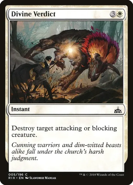 Divine Verdict, Magic card RIX 5 — Rivals of Ixalan set
