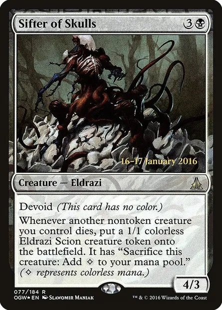 Épurateur de crânes, carte Magic POGW 77s — extension Oath of the Gatewatch Promos