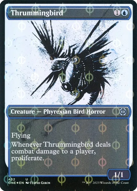 Thrummingbird, Magic card ONE 432 — Phyrexia: All Will Be One set