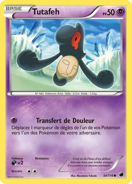 Tutafeh, carte Pokémon PLF 54 — extension Glaciation Plasma