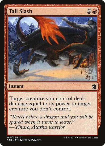Tail Slash, Magic card DTK 161 — Dragons of Tarkir set