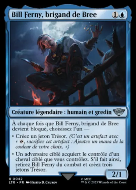 Bill Ferny, brigand de Bree, carte Magic LTR 42 — extension Le Seigneur des Anneaux : chroniques de la Terre du Milieu