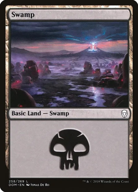 Swamp, Magic card DOM 258 — Dominaria set