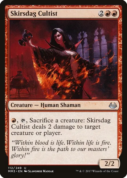 Skirsdag Cultist, Magic card MM3 112 — Modern Masters 2017 set