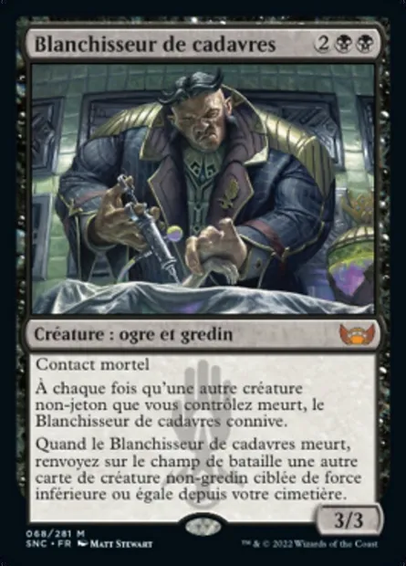 Blanchisseur de cadavres, carte Magic SNC 68 — extension Les rues de la Nouvelle-Capenna
