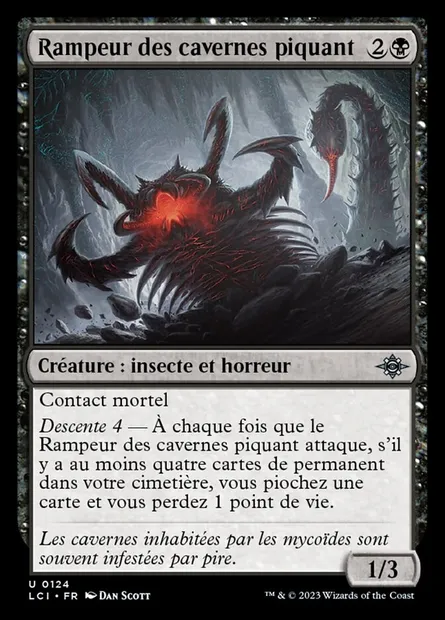 Rampeur des cavernes piquant, carte Magic LCI 124 — extension The Lost Caverns of Ixalan