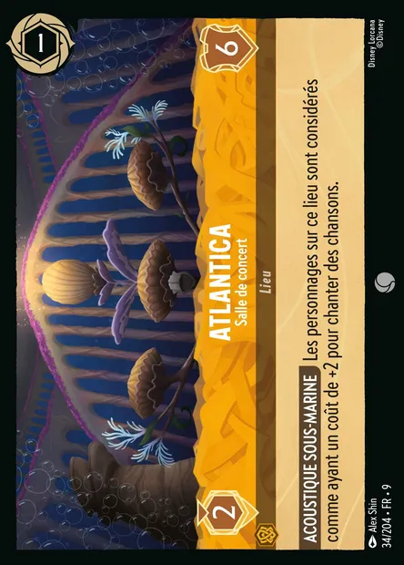 Atlantica - Salle de concert, carte Disney Lorcana CH9-034 — extension Fabuleux