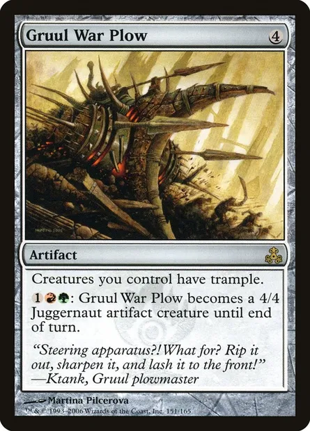 Gruul War Plow, Magic card GPT 151 — Guildpact set
