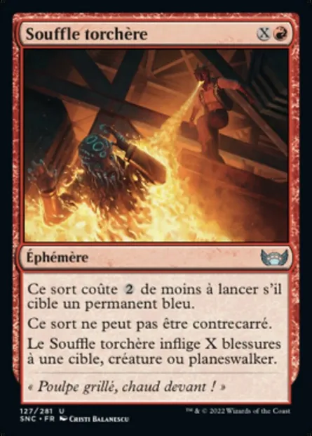 Souffle torchère, carte Magic SNC 127 — extension Les rues de la Nouvelle-Capenna