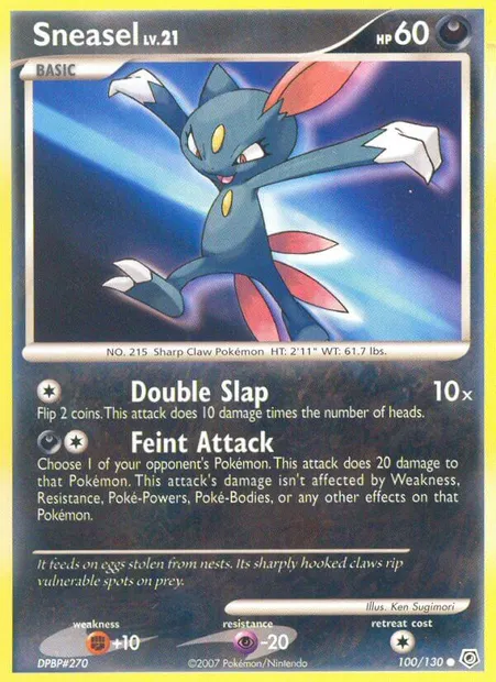 Sneasel, Pokémon card DP 100 — Diamond & Pearl set