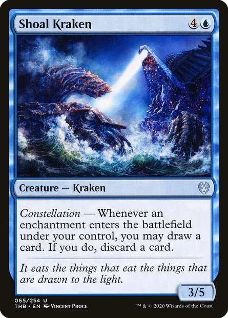 Shoal Kraken, Magic card THB 65 — Theros Beyond Death set