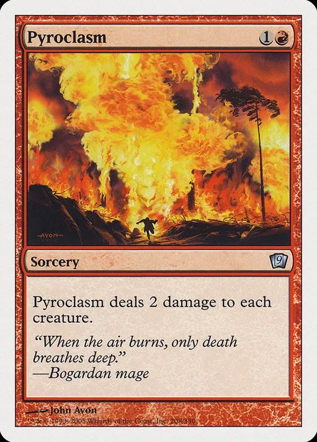 Pyroclasme, carte Magic 9ED 208 — extension Neuvième Edition